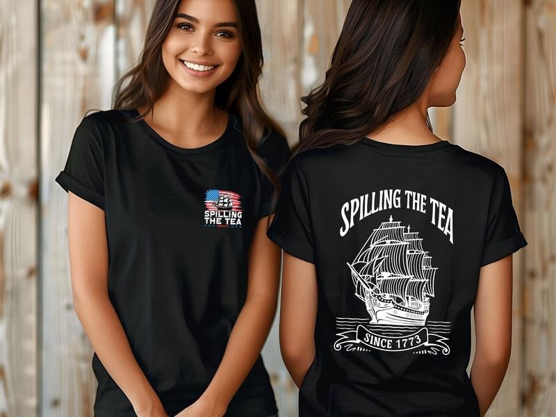 Spilling The Tea Since 1773 T Shirt Hoodie Sweater Independence Day T-shirt Patriotic Shirt Usa T Shirt Funny 4th Of July Shirt Womens Fourth Of July style 02