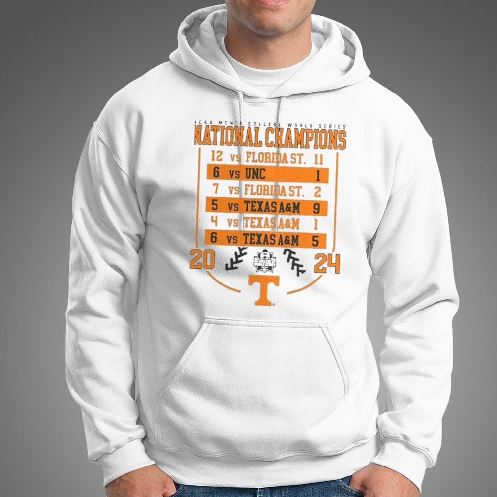 Tennessee Volunteers 2024 NCAA Men’s Baseball National Champions Schedule shirt