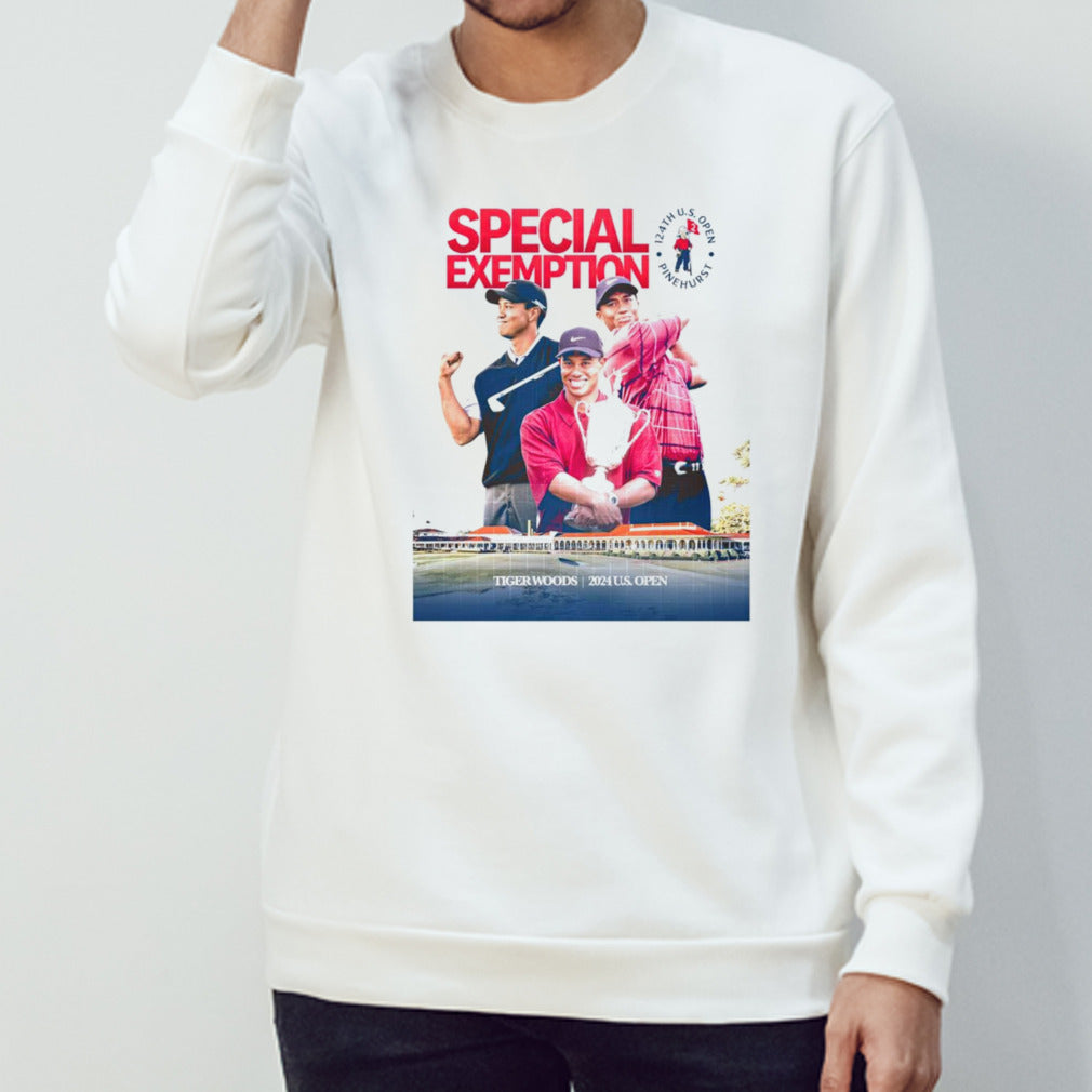 Tiger Woods 2024 US Open Special Exemption shirt