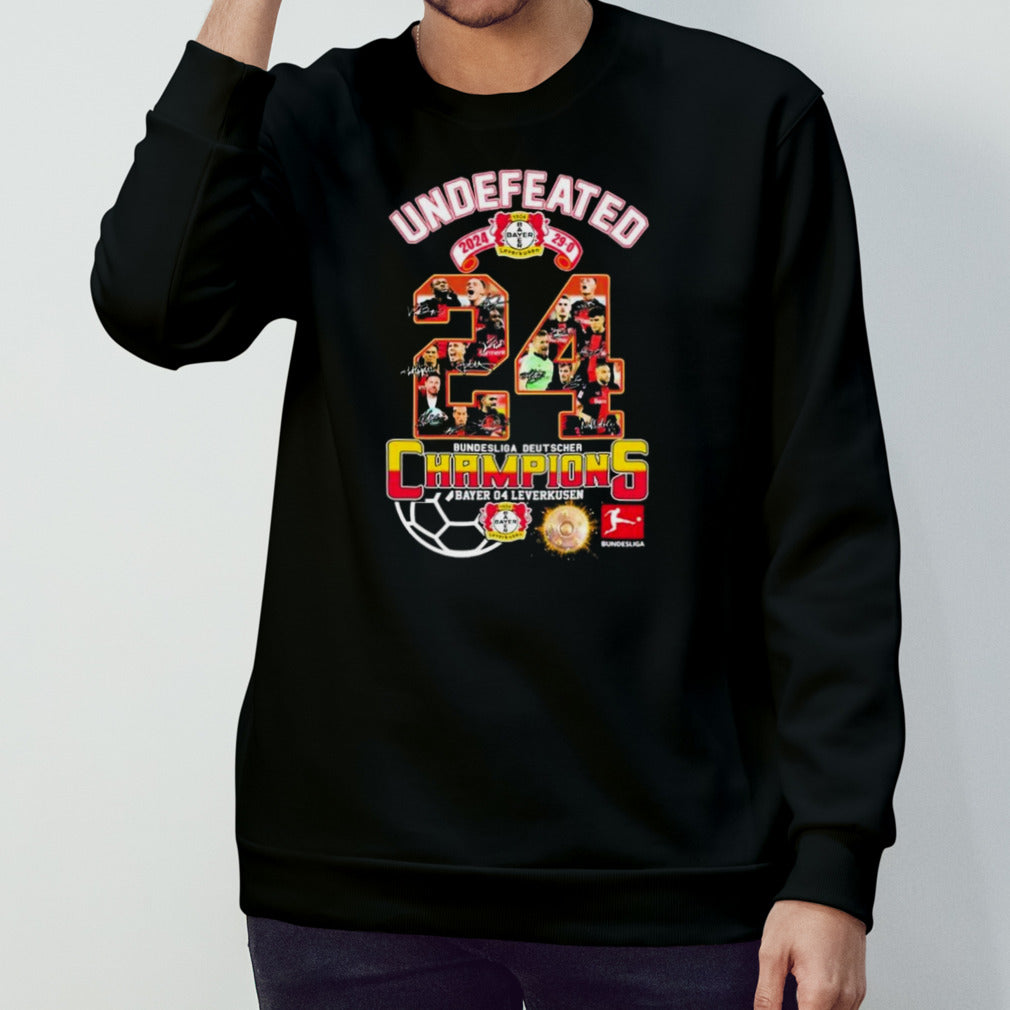 Undefeated 2024 Bundesliga Champions Bayer 04 Leverkusen Signatures shirt