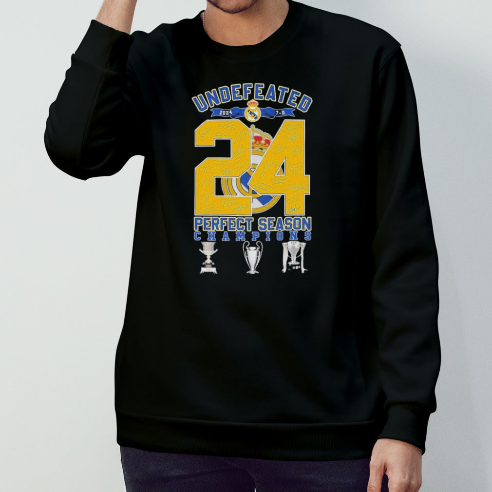 Undefeated Real Madrid 2024 Perfect Season Champions T-Shirt