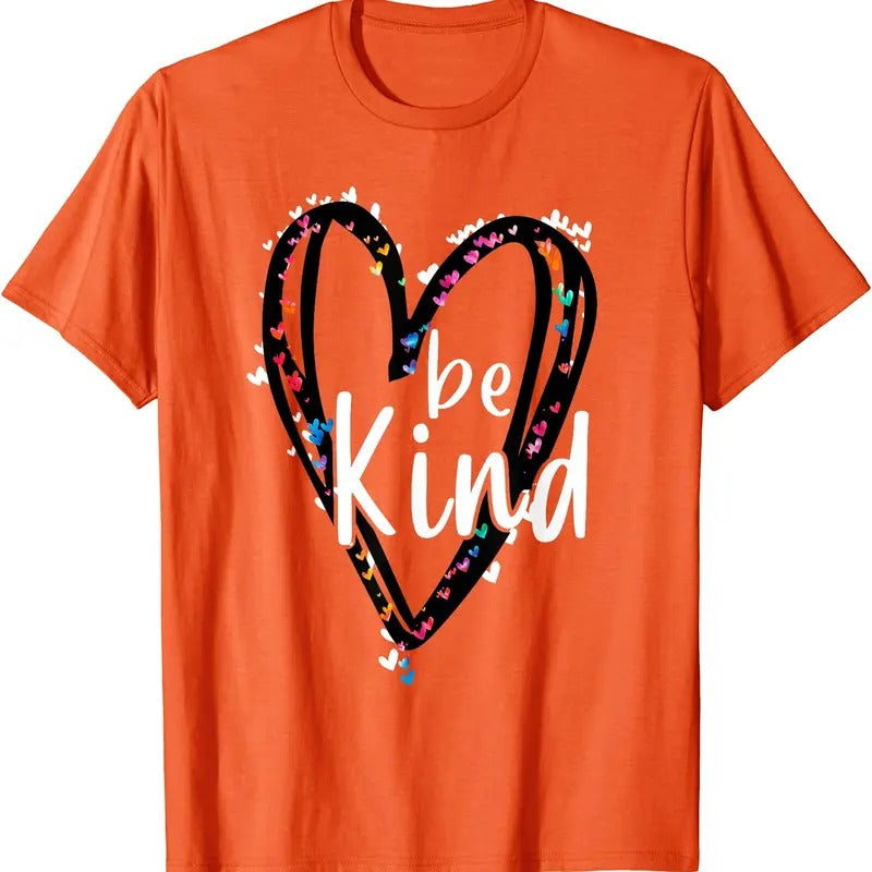 Unity Day Orange Tee Heart Be Kind Anti Bullying Teacher T-Shirt