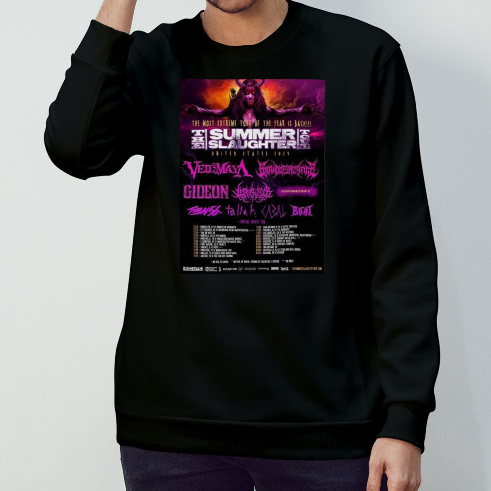 Veil Of Maya And Brand Of Sacrifice Lead Summer Slaughter 2024 T-shirts