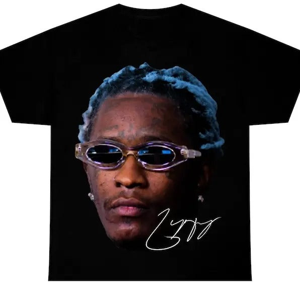 YOUNG THUG T-SHIRT Rap Tee Concert Merch Kanye Thugger Slime Season Green Rare Hip Hop Graphic