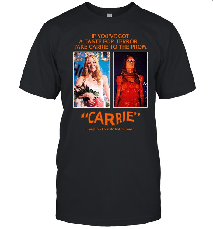 Drew Starkey Wearing If You've Got A Taste For Terror Take Carrie To The Prom Carrie Shirt