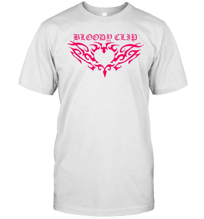 Imnotclip Bloody Clip Heart T Shirt