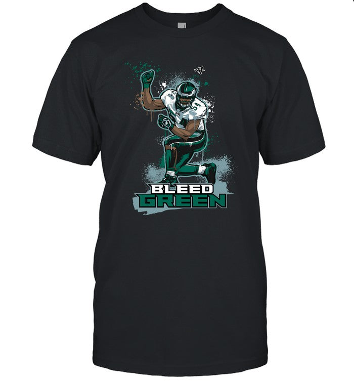 Nick Sirianni Wearing Bleed Green Jeremiah Trotter Shirt