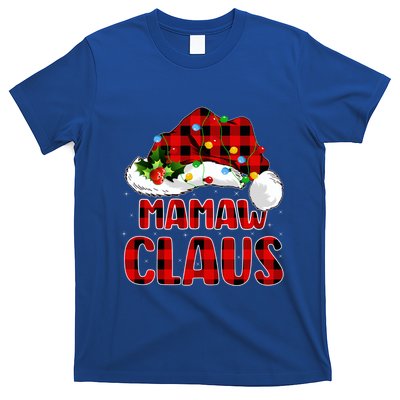 Buffalo Plaid Family Matching Santa Mamaw Claus Christmas Great Gift T-Shirt