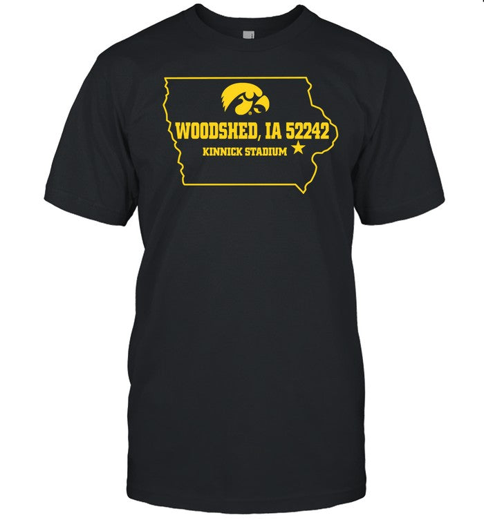 Iowa Women's Basketball Woodshed Ia 52242 Kinnick Stadium Tee