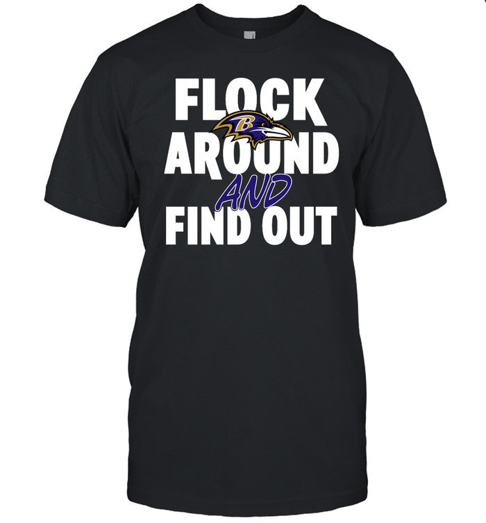 Lamar Jackson Wearing Flock Around And Find Out Baltimore Ravens Tee