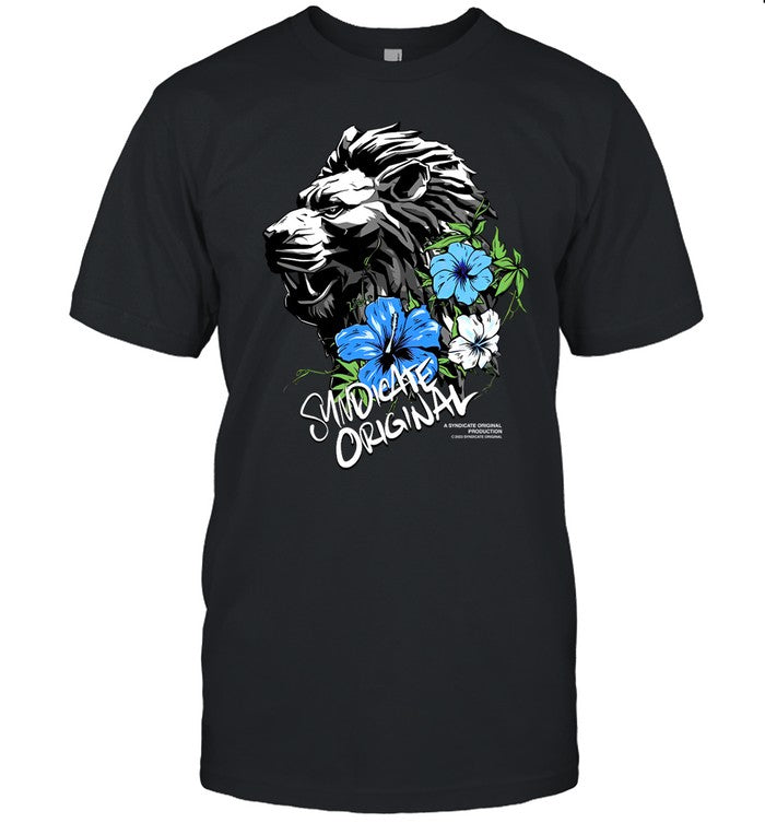 Tom Syndicate Lion Dark Blue Flowers Syndicate s Shirt