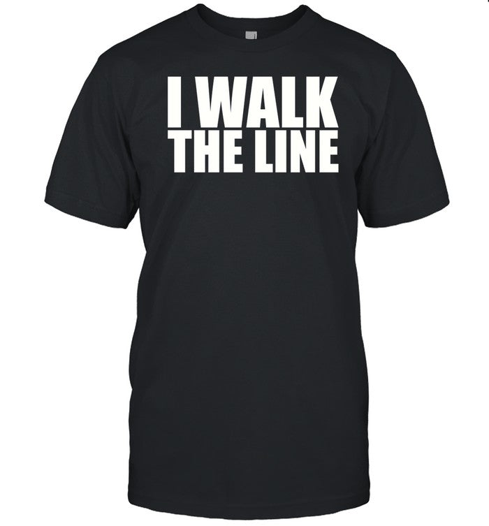 Drew Wearing A I Walk The Line Shirt