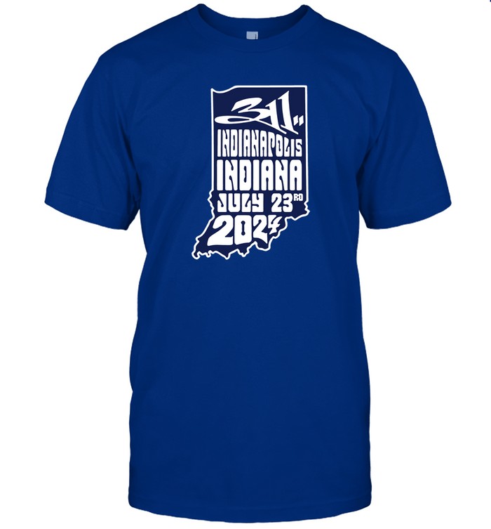 311 July 23 2024 Indianapolis Everwise Amphitheater Concert Shirt Artwork