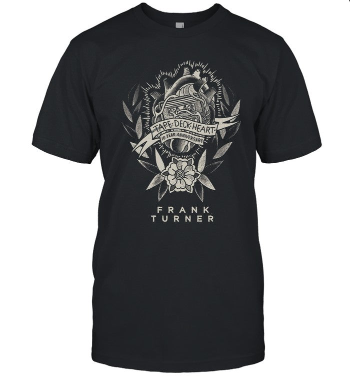Frank Turner Tape Deck Heart T-Shirt Black Limited