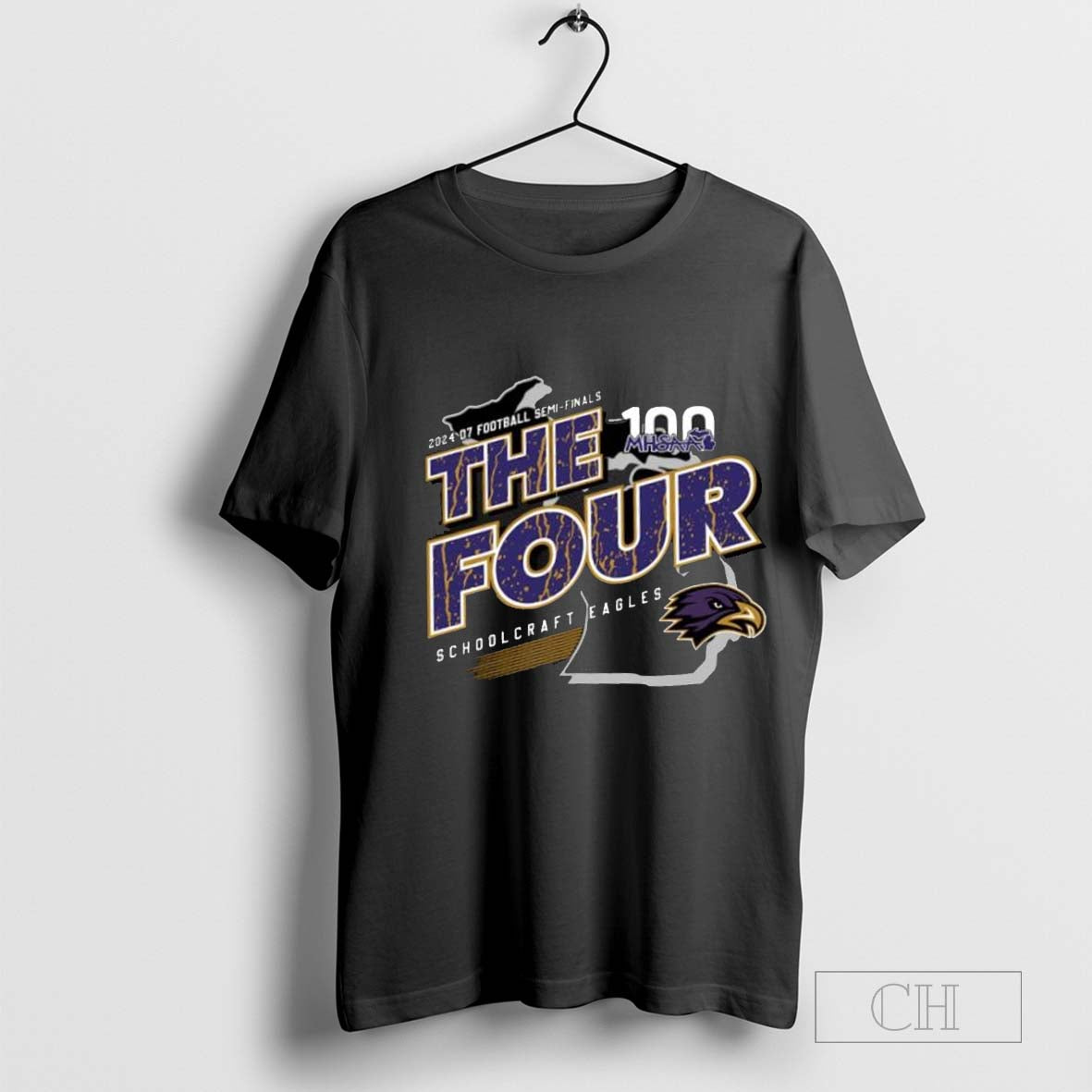 Schoolcraft Eagles 2024 MHSAA Football Division 7 The Four T-shirt