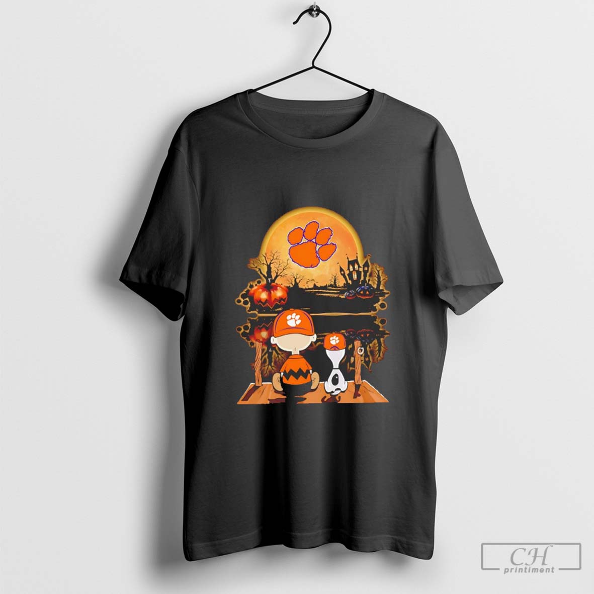 Snoopy and Charlie Brown Clemson Tigers football Halloween shirt