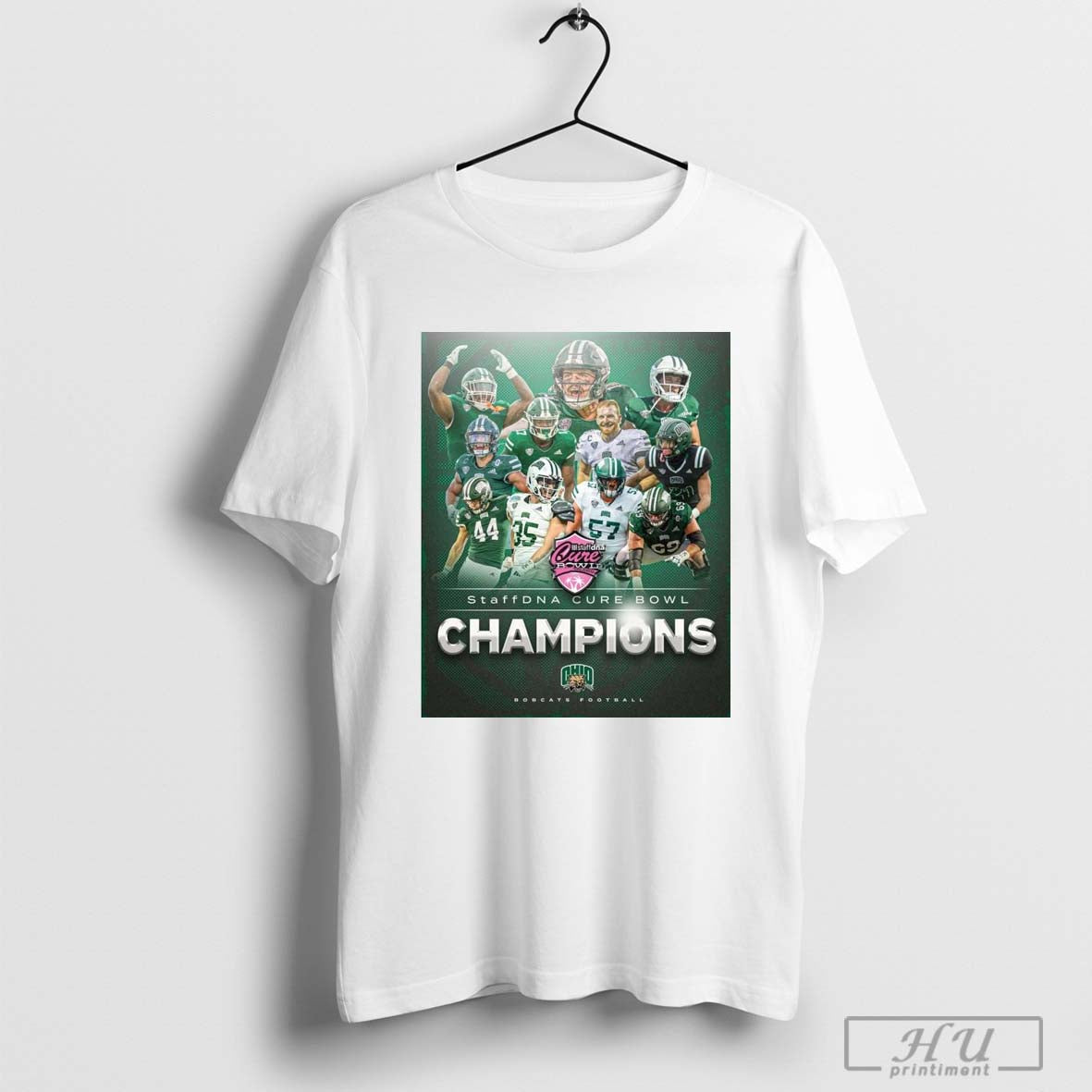Poster Ohio Bobcats Football Staffdna Cure Bowl Champions 2024 Shirt