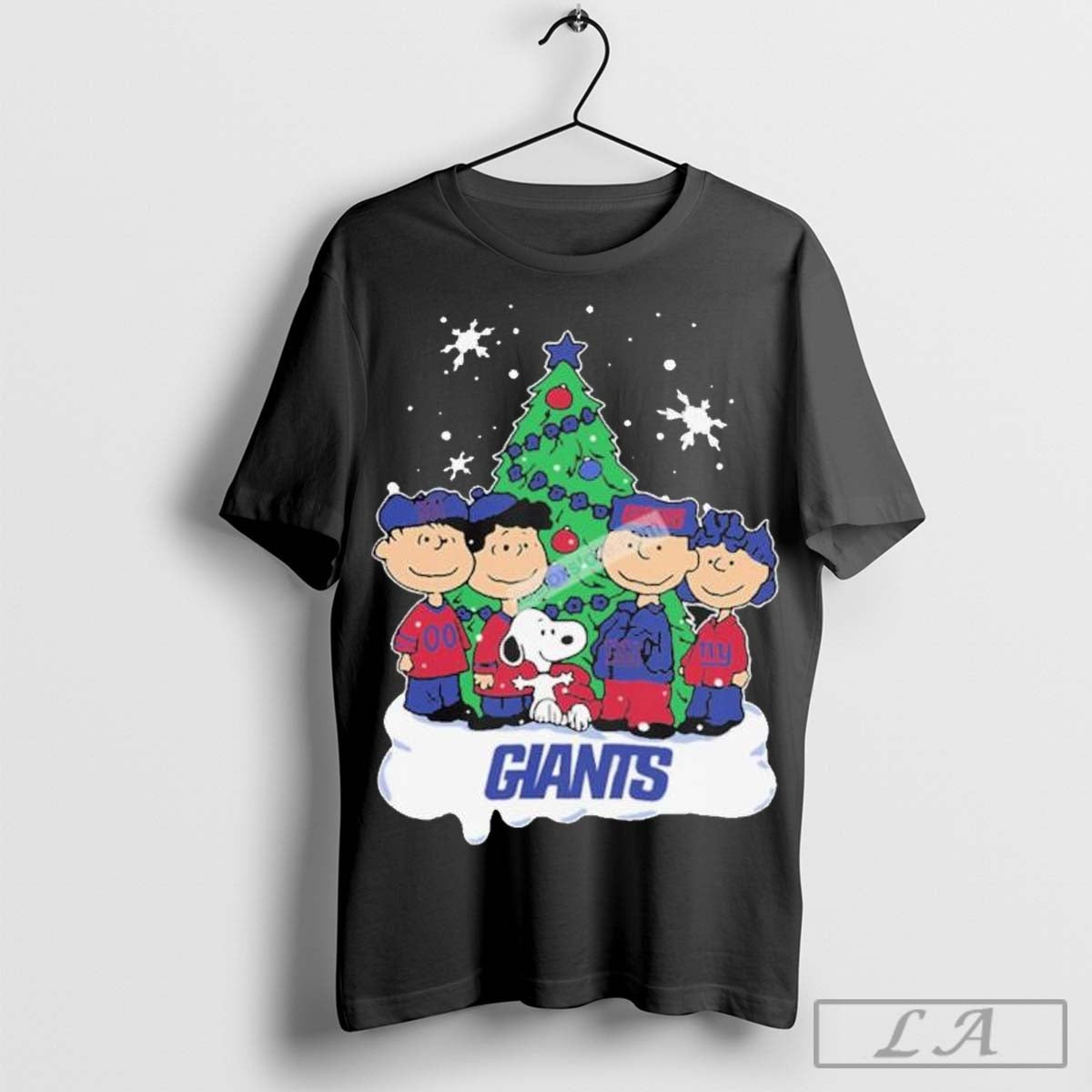 Snoopy Christmas Tree New York Giants Graphic Sweatshirt