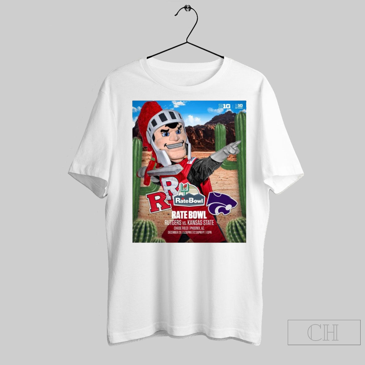 Rutgers Scarlet Knights Vs Kansas State Wildcats Rate Bowl Football Chase Field Phoenix Az December 26 2024 T Shirt