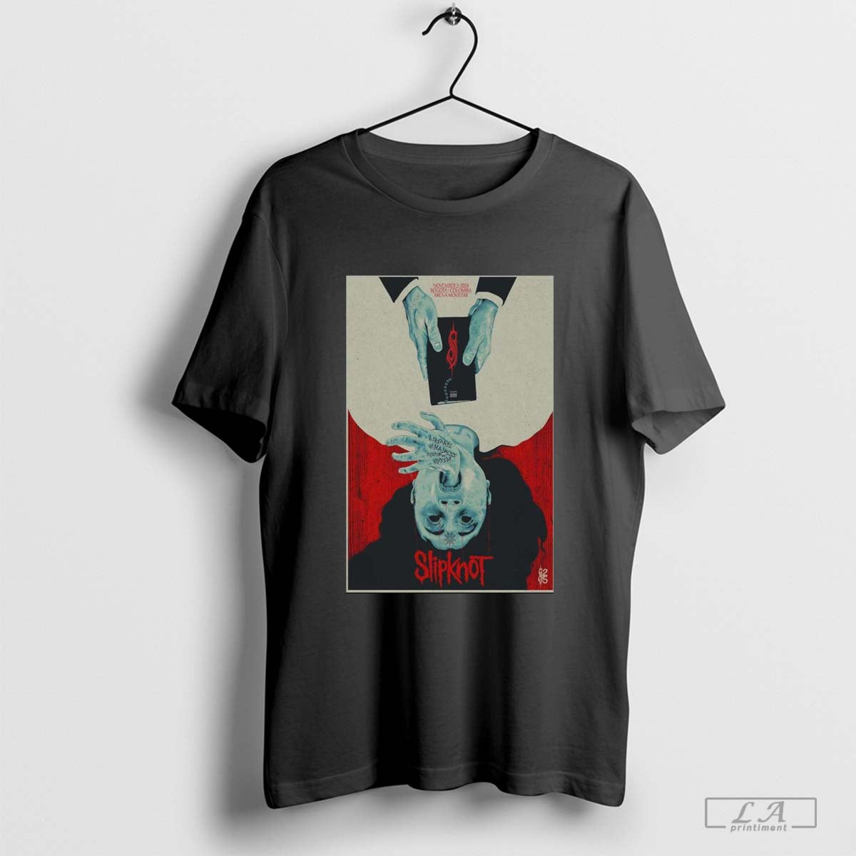 Poster Slipknot Nov 5 2024 Movistar Arena In BogotaÌ Colombia t-shirt