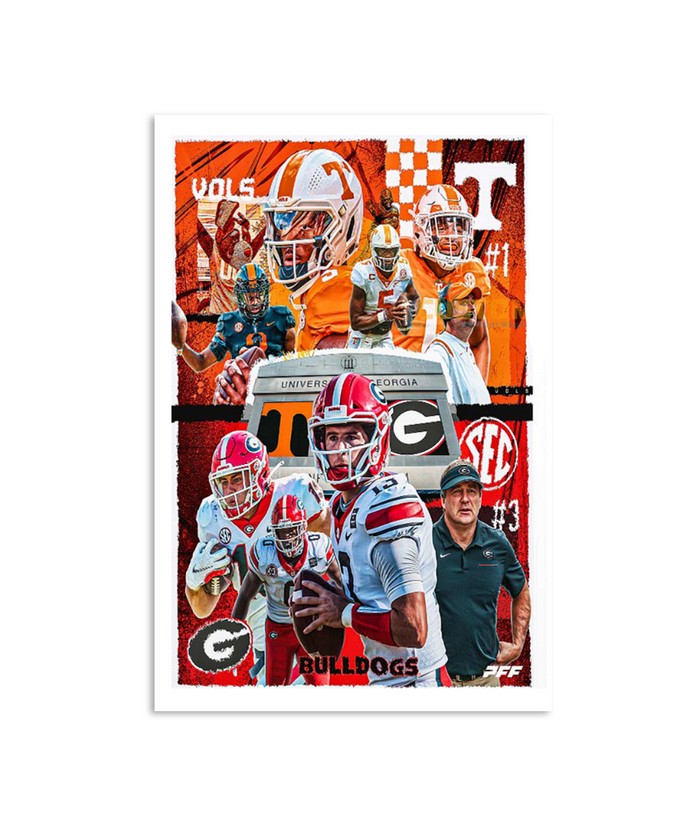 Poster Tennessee Volunteers vs Georgia Bulldogs College GameDay 2022 Week 10