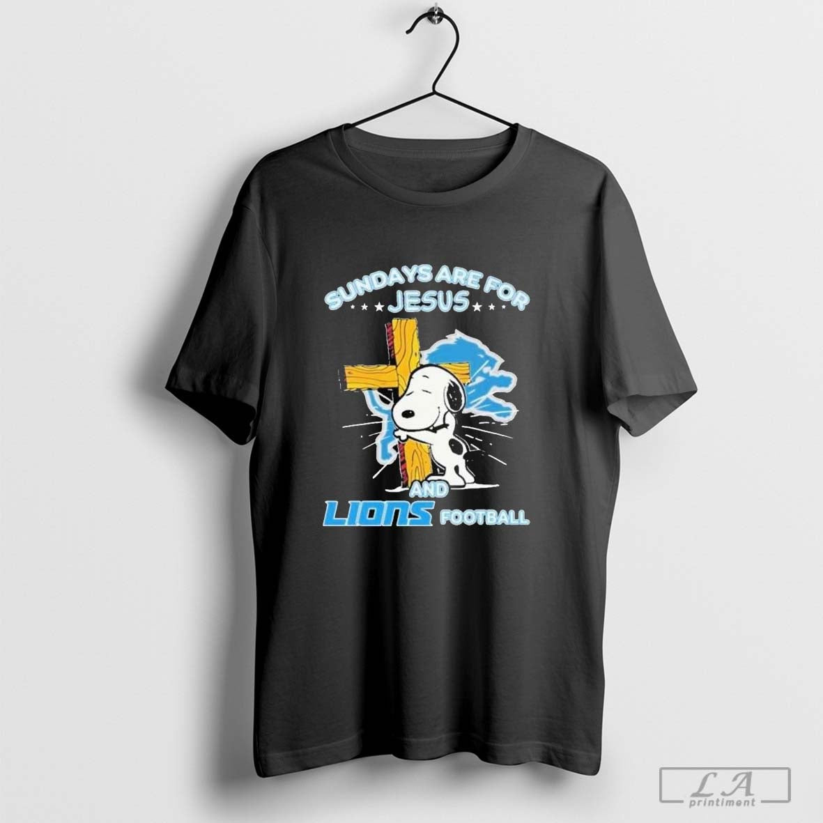 Snoopy Sundays Are For Jesus And Detroit Lions Football Shirt