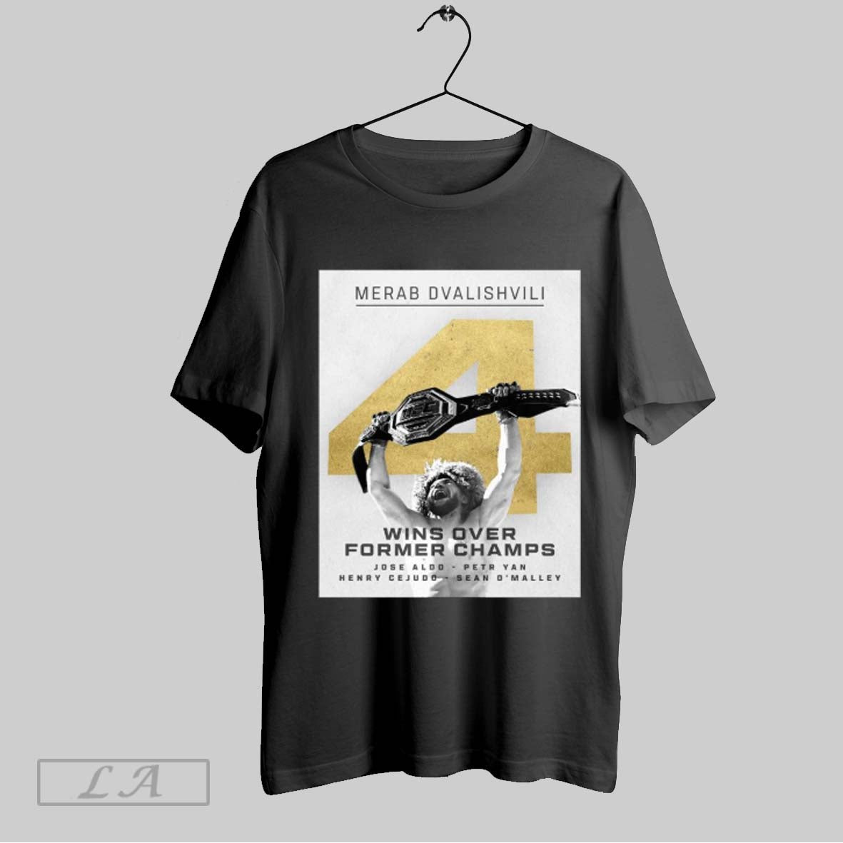 Poster Ufc Merab Dvalishvili Wins Over Former Champs Jose Aldo Petr Yan Henry Cejudo Sean Omalley T Shirt