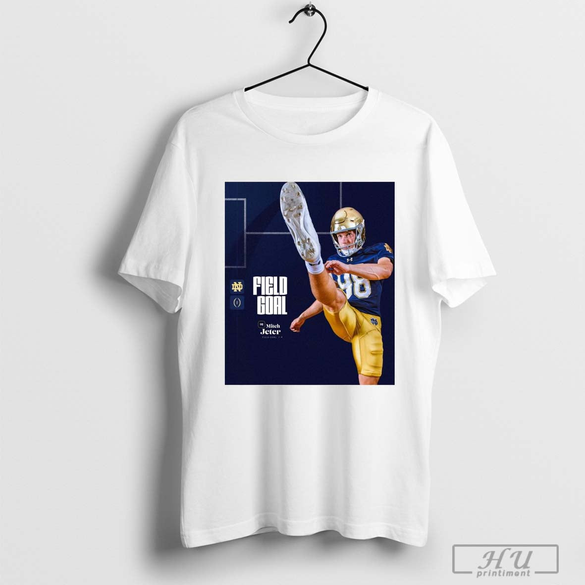 Poster Notre Dame Fighting Irish Vs Indiana Hoosiers Mitch Jeter Field Goal Shirt