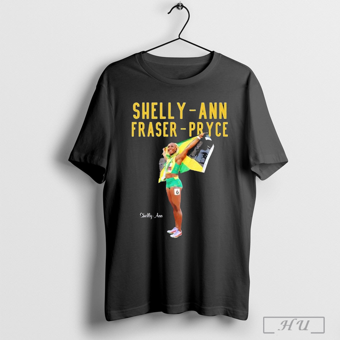 Shelly Ann Fraser Pryce Jamaica Flag