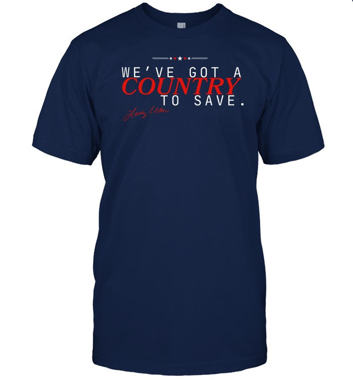 Larry Elder Shop Our Country Navy Shirt