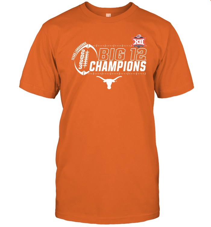 New Texas Longhorns 2023 Big 12 Football Champions T-Shirt