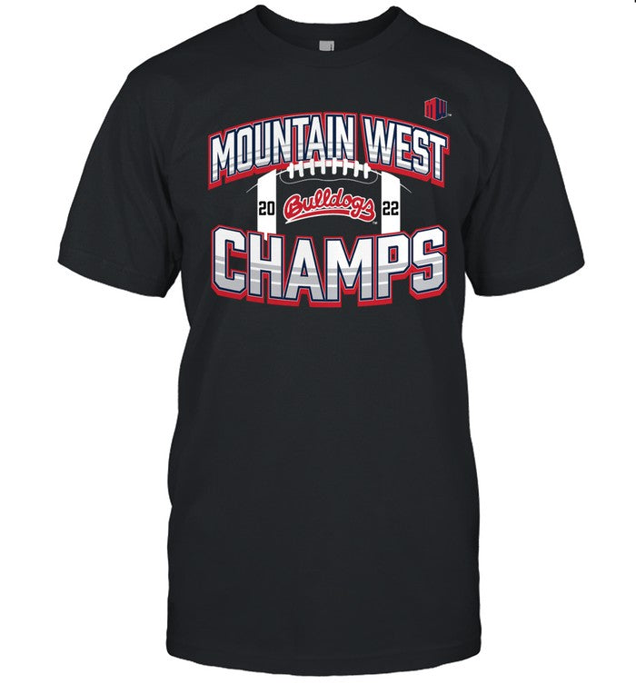 Fresno State Bulldogs 2022 Mountain West Football Conference Champions Icon Bold T-Shirt
