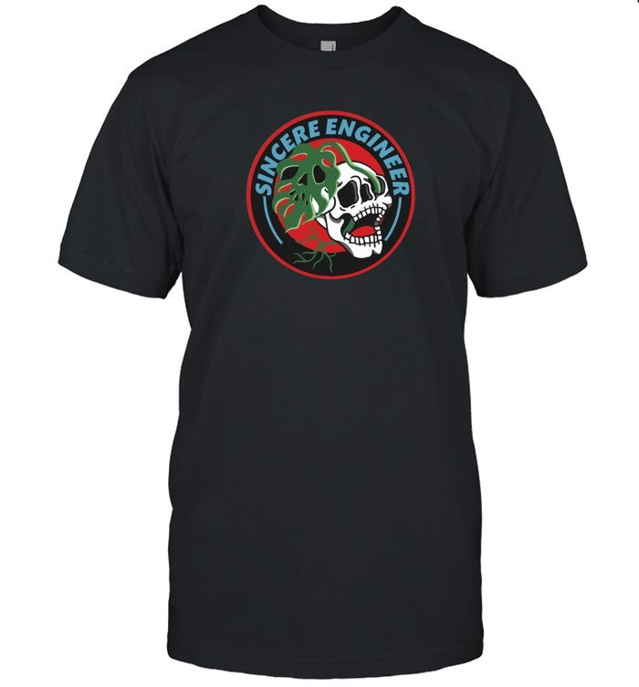 New Sincere Engineer Skull Plant Shirt