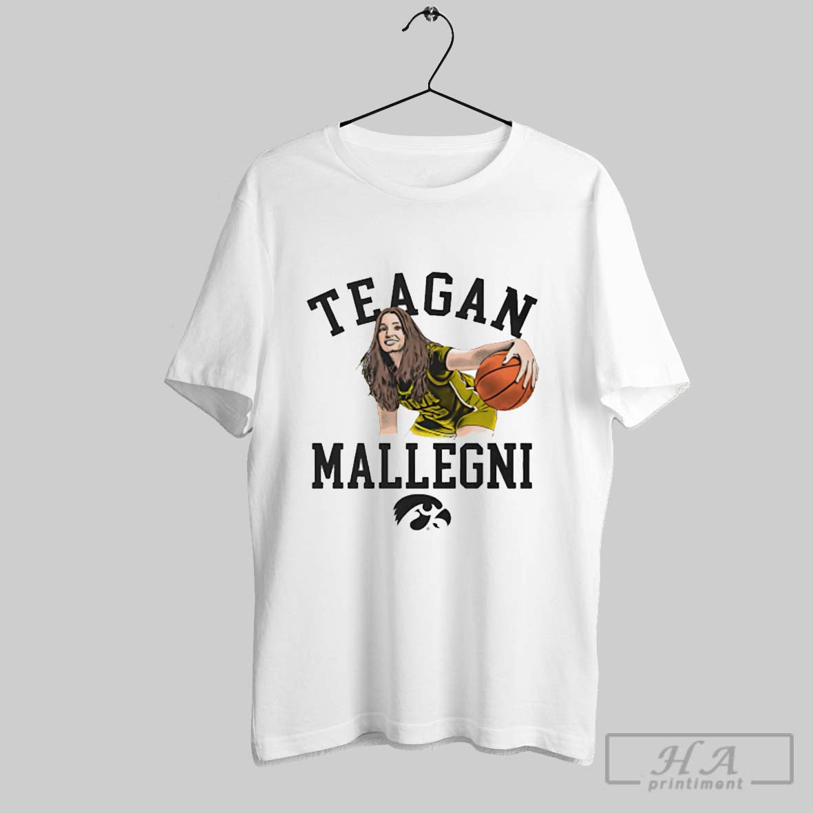 Teagan Mallegni Iowa Hawkeyes Basketball Cartoon Shirt
