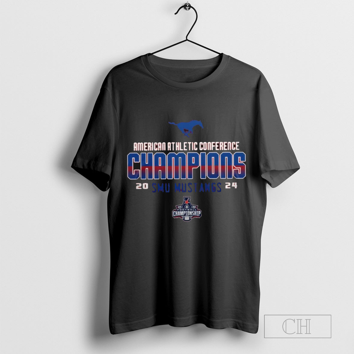 SMU Mustangs Football 2024 AAC Conference Champions T-shirt