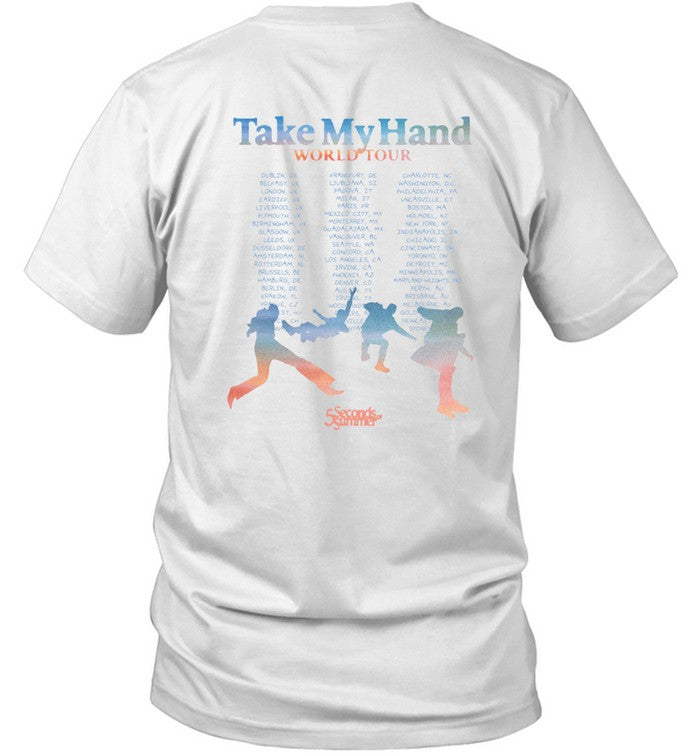 5SOS-Take My Hand Itin Off White Tee