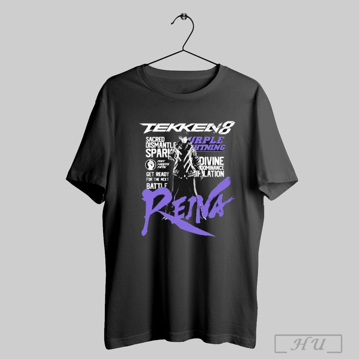Tekken 8 Launch Reina Sacred Dismantle Spark Purple Lightning T Shirts Sweatshirt