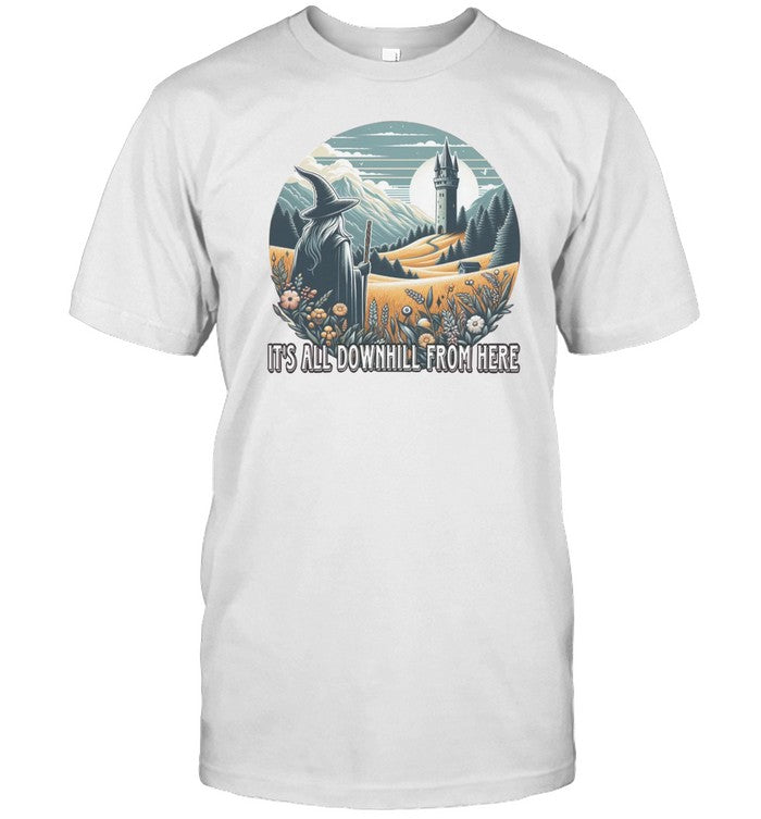Shirt Craggyscorner It’s All Downhill From Here Wizard