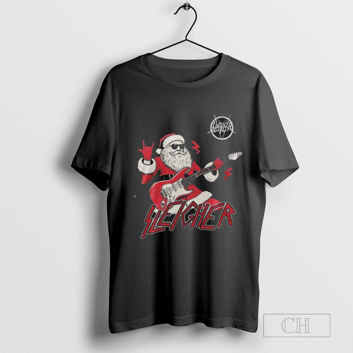 Sleigher Powered By Metal Music 2024 Christmas T-Shirt