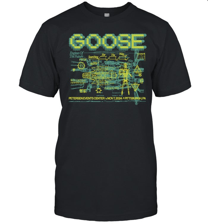 Goose Petersen Events Center Nov 7 2024 Pittsburgh, PA Black Limited T Shirt