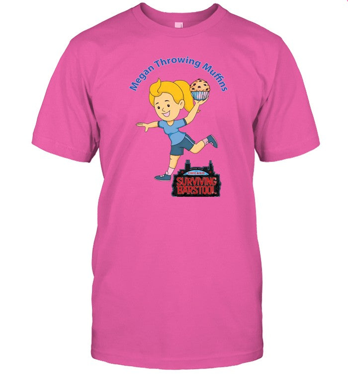 megan throwing muffins chicago shirt