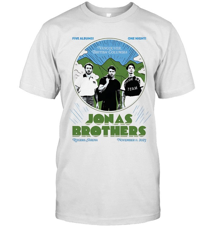 Jonas Brothers Five Albums One Night Rogers Arena, Vancouver, Bc, Canada November 11, 2023 Shirt