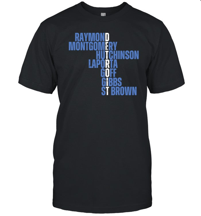 Detroit Raymond Montgomery Hutchinson Laporta Goff Gibbs T Shirt