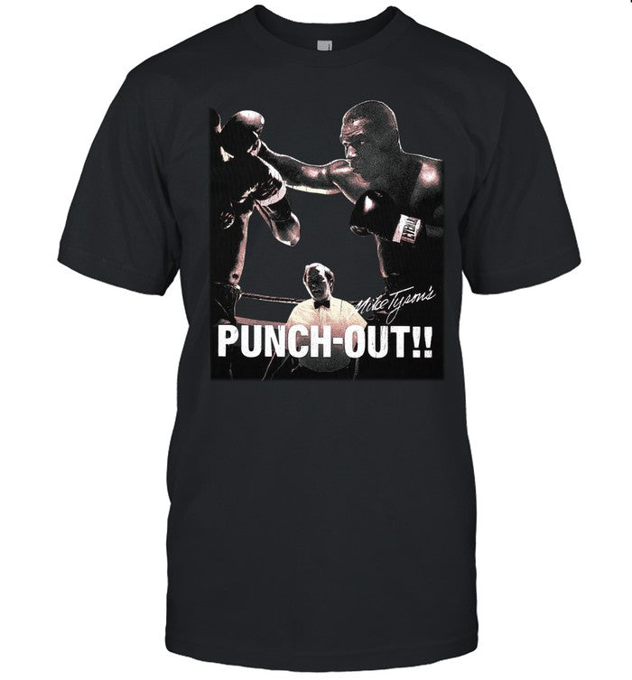 Men Mike Tyson's Punch-Out Black T-Shirt