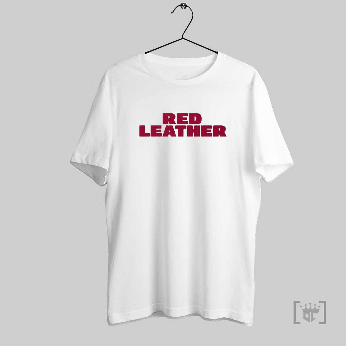 Red Leather Logo T Shirts