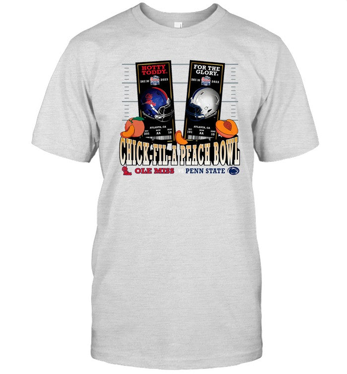 Ole Miss vs Penn State 2023 Chick-Fil-A Peach Bowl Matchup T Shirt