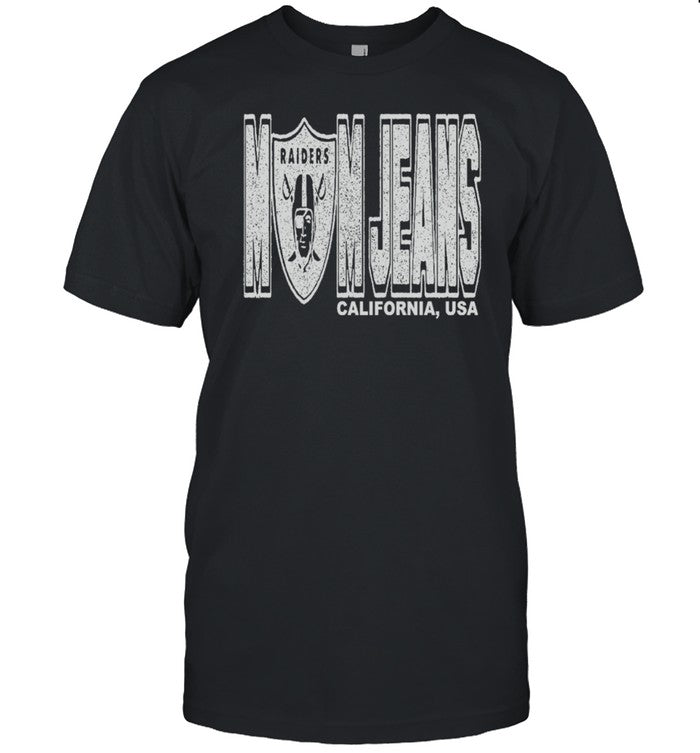 Mom Jeans California, USA Raider 2024 Black T Shirt