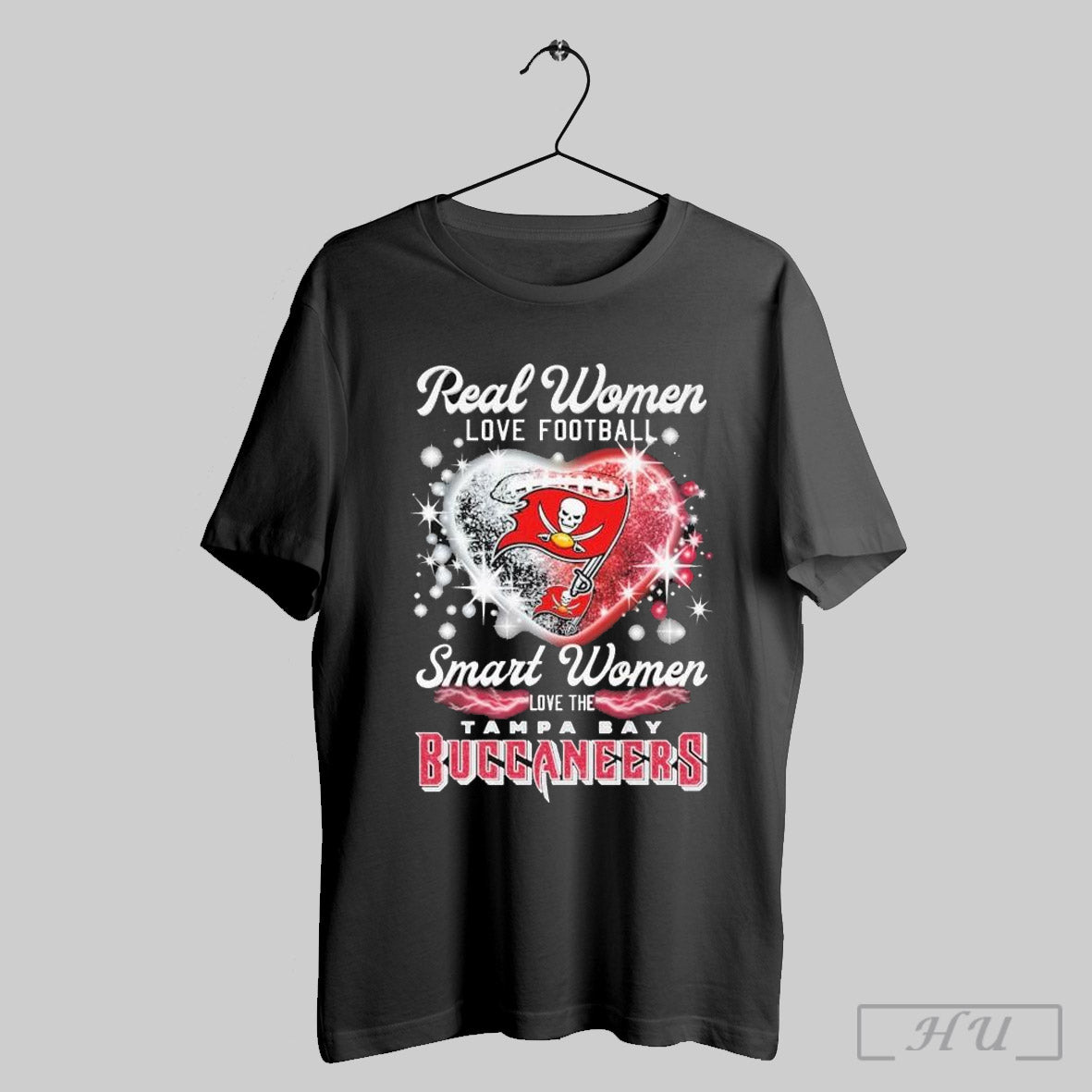 Real Women Love Football Smart Women Love The Tampa Bay Buccaneers Heart T Shirt