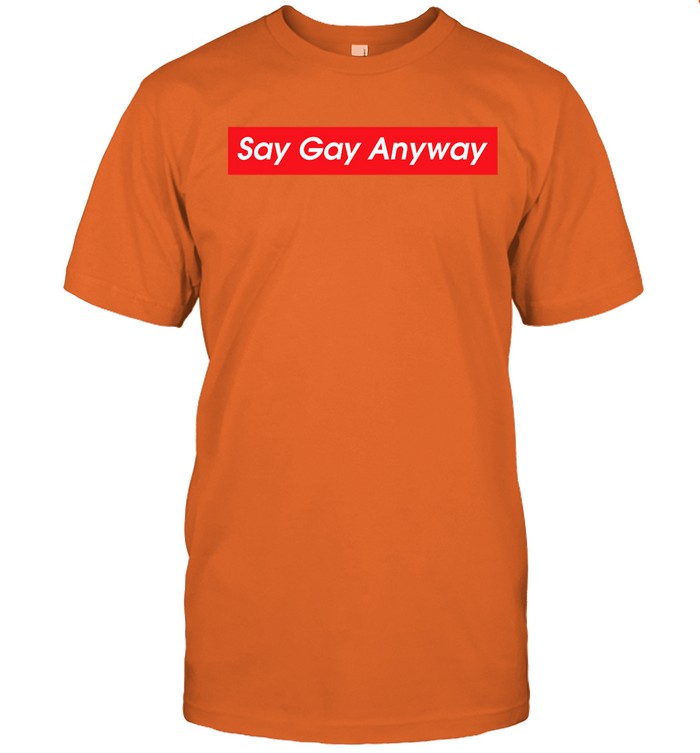 Say Gay Anyway LGBTQ Protest Bill Proud School Pride Month T-Shirt