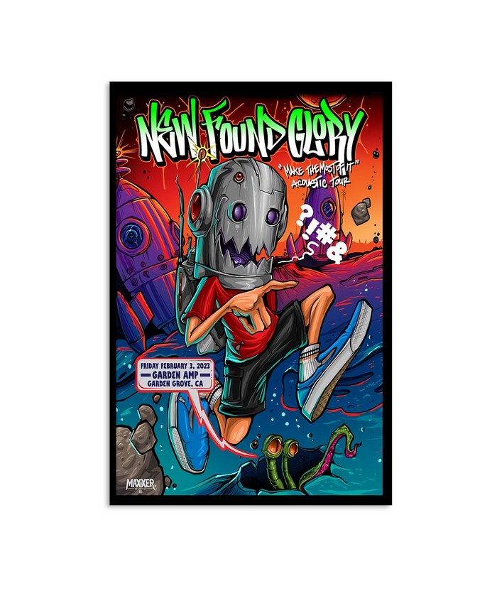 New Found Glory February 3, 2023 Garden Amp Garden Grove, CA Poster
